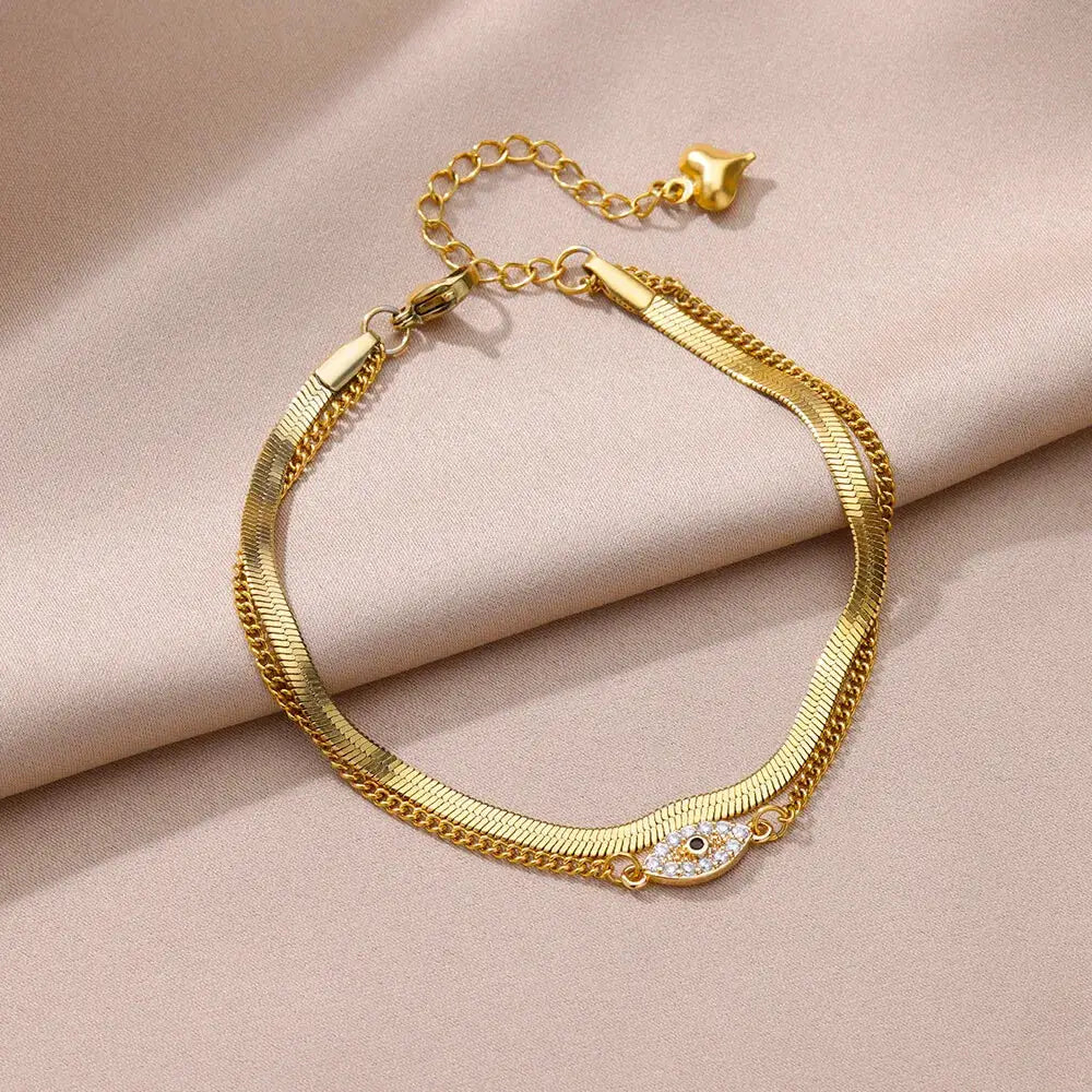 Gold Tone Stainless Steel Imitation Pearl Anklets for Women Beach Jewelry Chain Leg Bracelets Gift