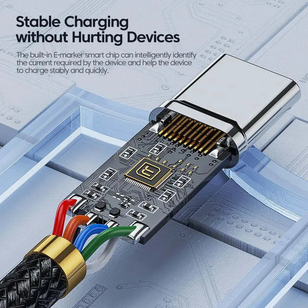 Toocki 100W USB C To USB C Cable PD 3.0 Quick Charge 4.0 Fast Charging And High Speed Data Transfer
