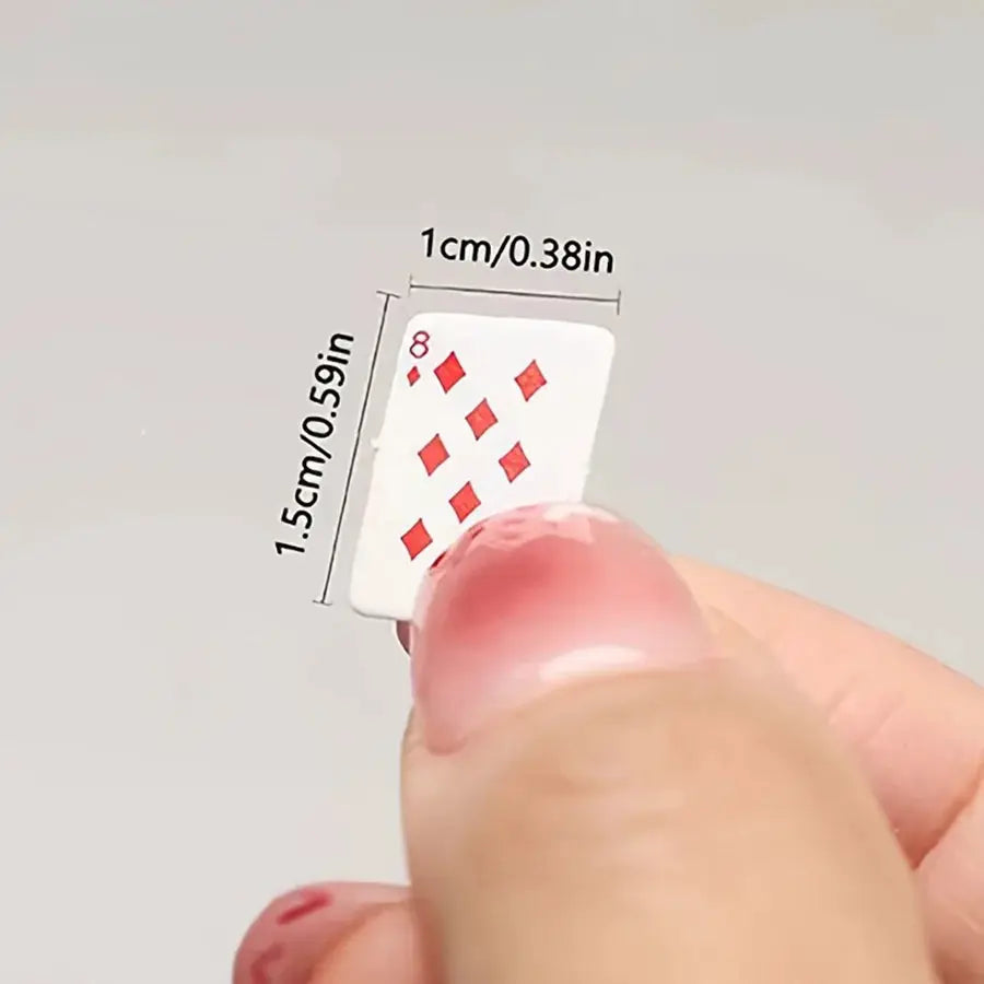 Outdoor Portable Mini Fingertip Playing Cards Set For Travel Parties And Travel Friendly Games 14 Plus