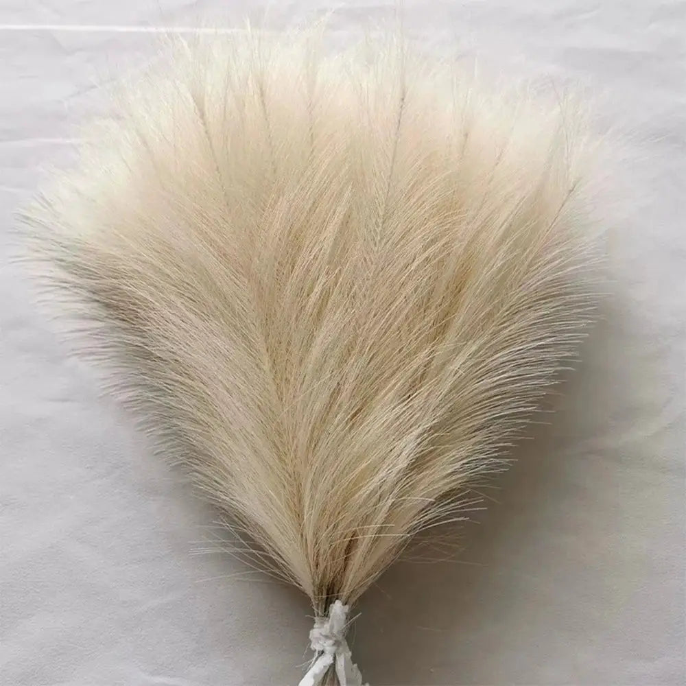 Simples Market artificial pampas grass bouquet, fluffy beige plumes, 42cm boho decor
