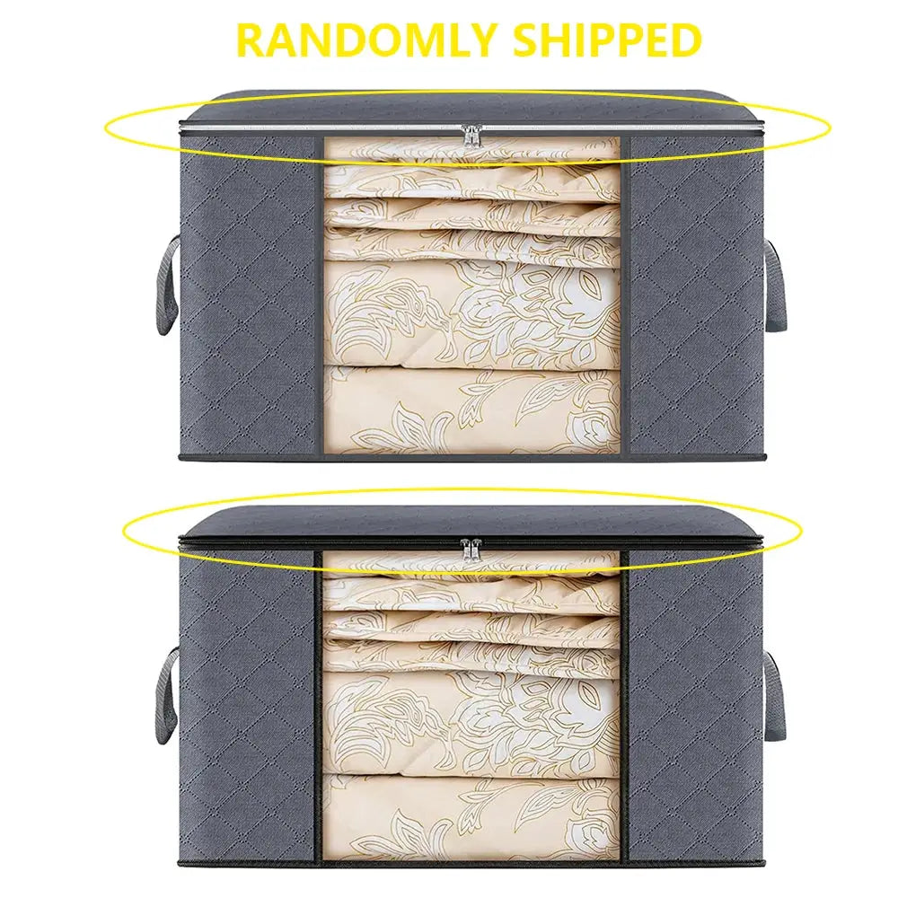 StorEase Large Capacity Clothes Storage Bag Foldable Organizer for Bedroom Closet Breathable Odorless Nonwoven Fabric