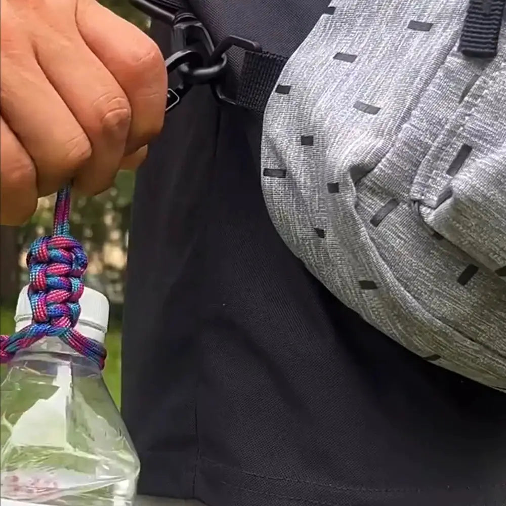 Simples Market outdoor multifunctional water bottle buckle with colorful paracord keychain