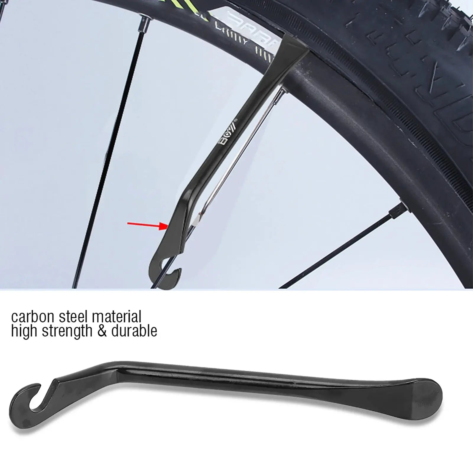 3 Pack Bike Tire Levers Carbon Steel For Mountain And Road Bikes Wheel Removal Repair Tool