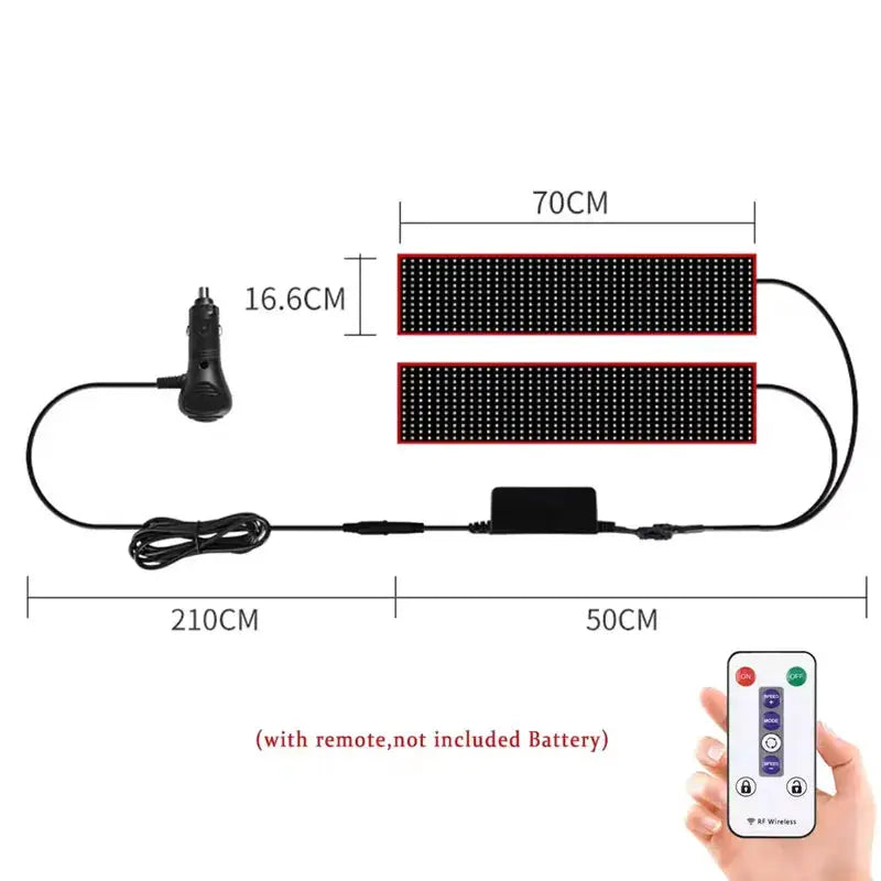 Truck Car Devil Eye LED Pixel Panel Light Remote Control 12V 24V