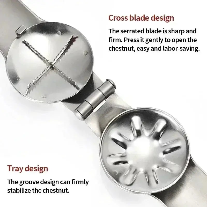 ProChef 2in1 Chestnut Cracker And Sheath Cutter Stainless Steel Tool Dual Nut Cracker Pliers For Easy Shelling