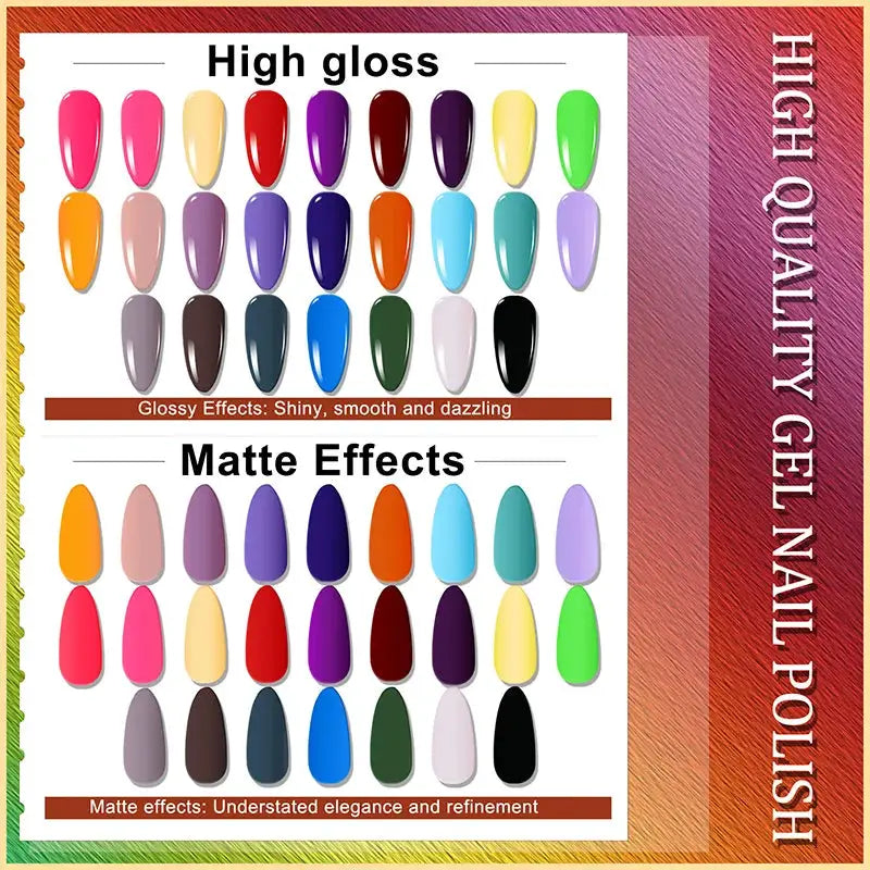 Simples Market 28-piece gel nail polish set in glass bottles; matte and glossy gels with top/base coats.