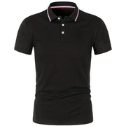 2025 Hot Sale Mens Summer Casual Polo Shirt Breathable Comfortable Solid Color Short Sleeve Tee