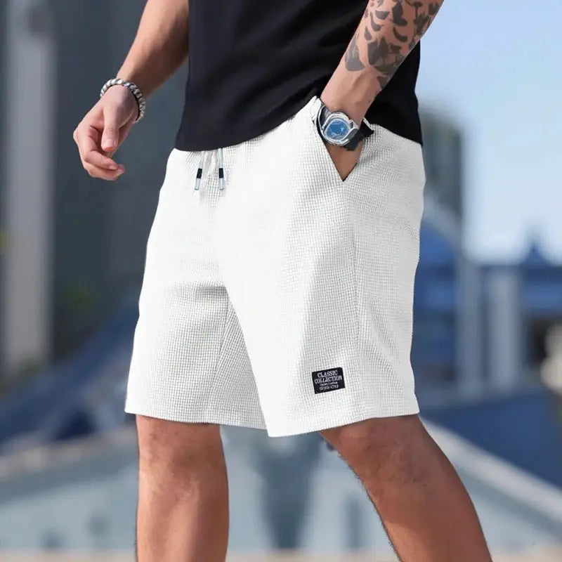 Men's Casual Shorts Breathable Textured Fabric For Beach And Sports And Daily Wear