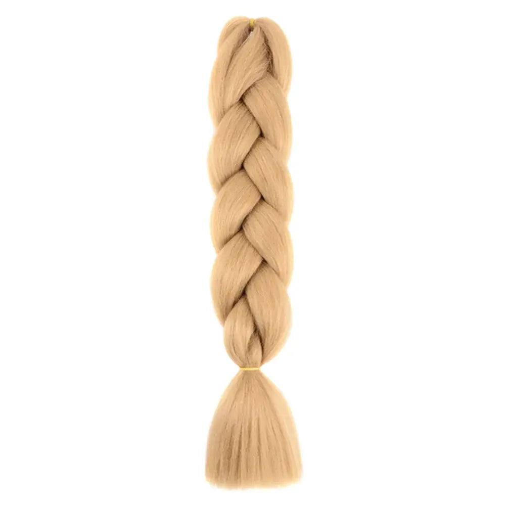 24-inch jumbo braiding hair extension, blonde synthetic Afro ombre crochet braid