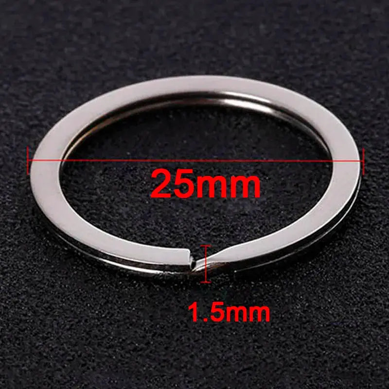 20pcs Metal Split Jump Rings And Hooks For DIY Jewelry And Keychain Pendant Making Accessory Rhodium Plated Iron Alloy