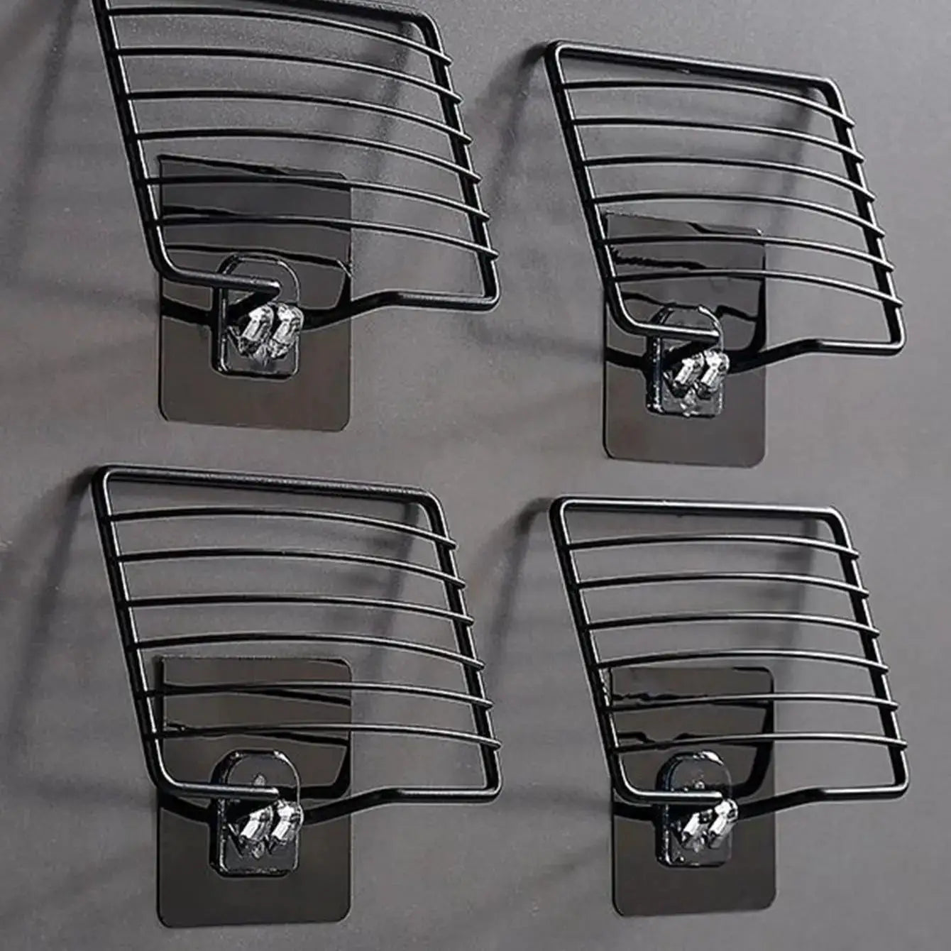Stainless Steel Soap Rack Punch Free Nail Free Bathroom Wall Mounted Single Layer Suction Cup Mount Light Luxury Shelf