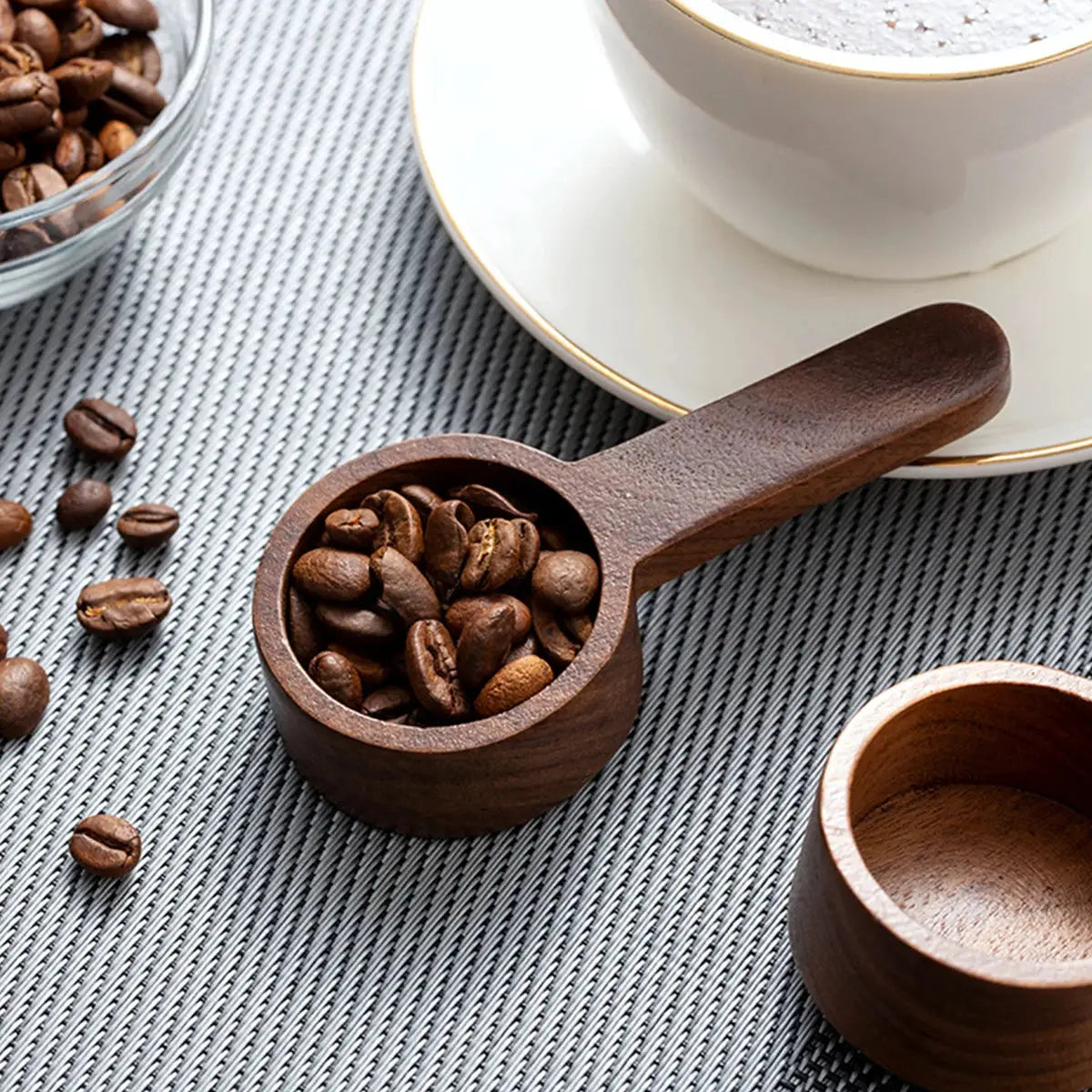 NatureWood Walnut Coffee Scoop Solid Wood Gram Measuring Spoon For Coffee Powder And Milk Powder