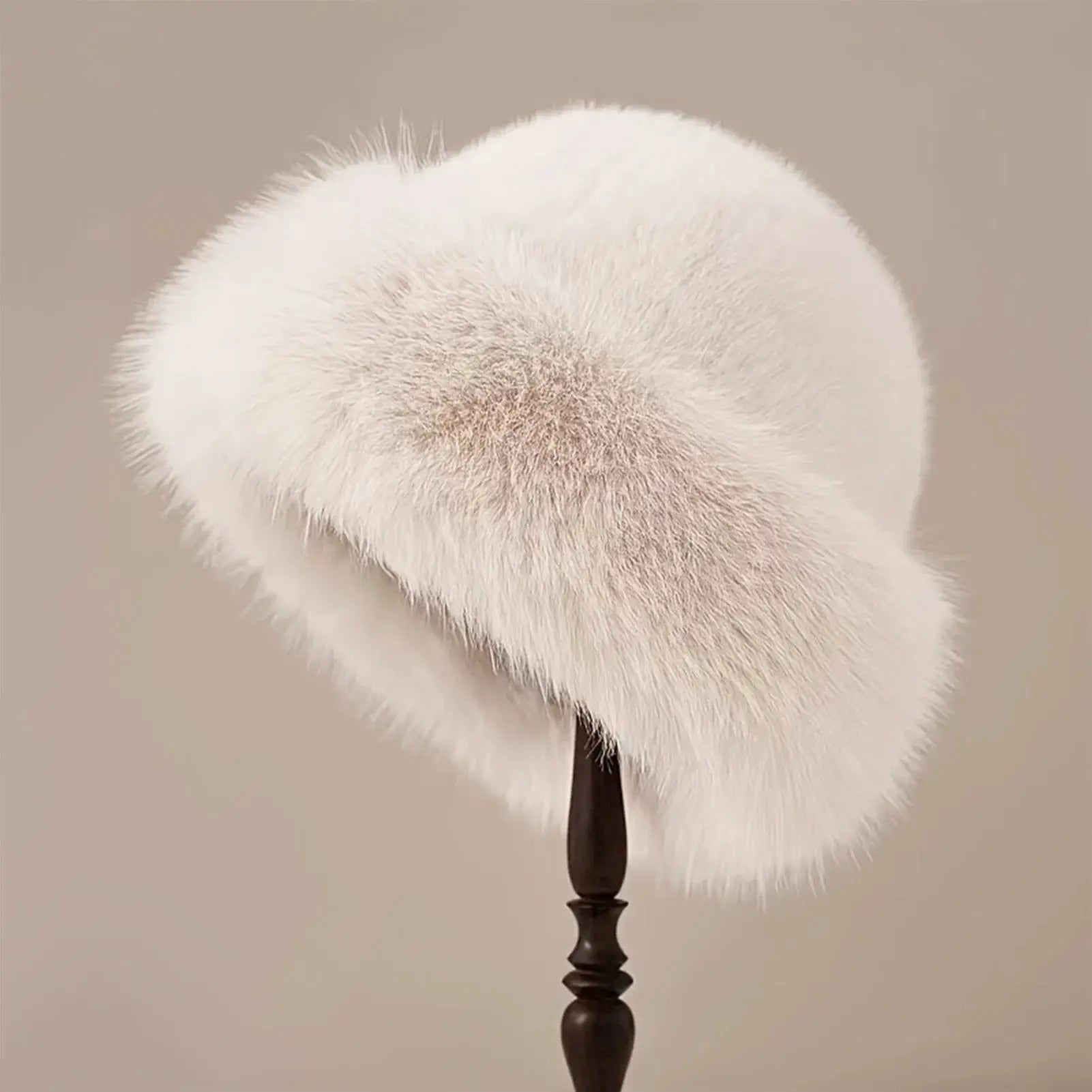 NordicPeak Womens Winter Fur Hat With Thick Plush Fur Windproof Elastic Fit For Cold Weather Outdoor Sports