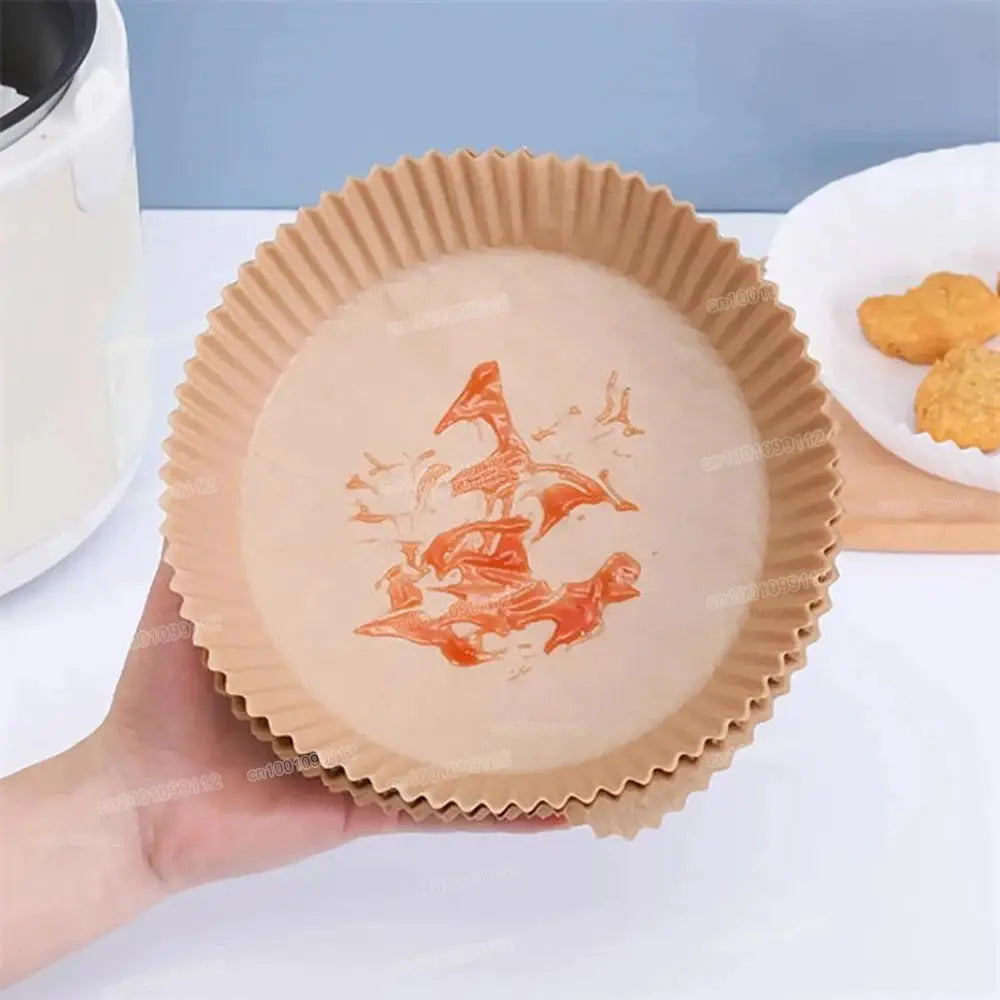 50 100 Pcs Air Fryer Disposable Paper Nonstick Round Baking Papers Air Fryer Paper Liners Kitchen Accessories