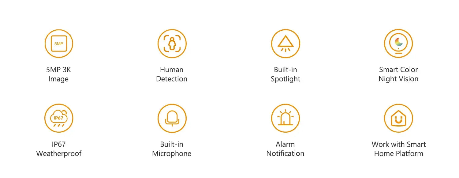 IMOU Bullet 2E 5MP WiFi camera with built-in spotlight, IP67 waterproof, color night vision, human detection