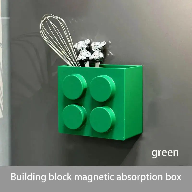 Magnetic Wall Mounted Narrow Edge Kitchen Storage Rack For Cling Film Straws And Refrigerator Side Organization
