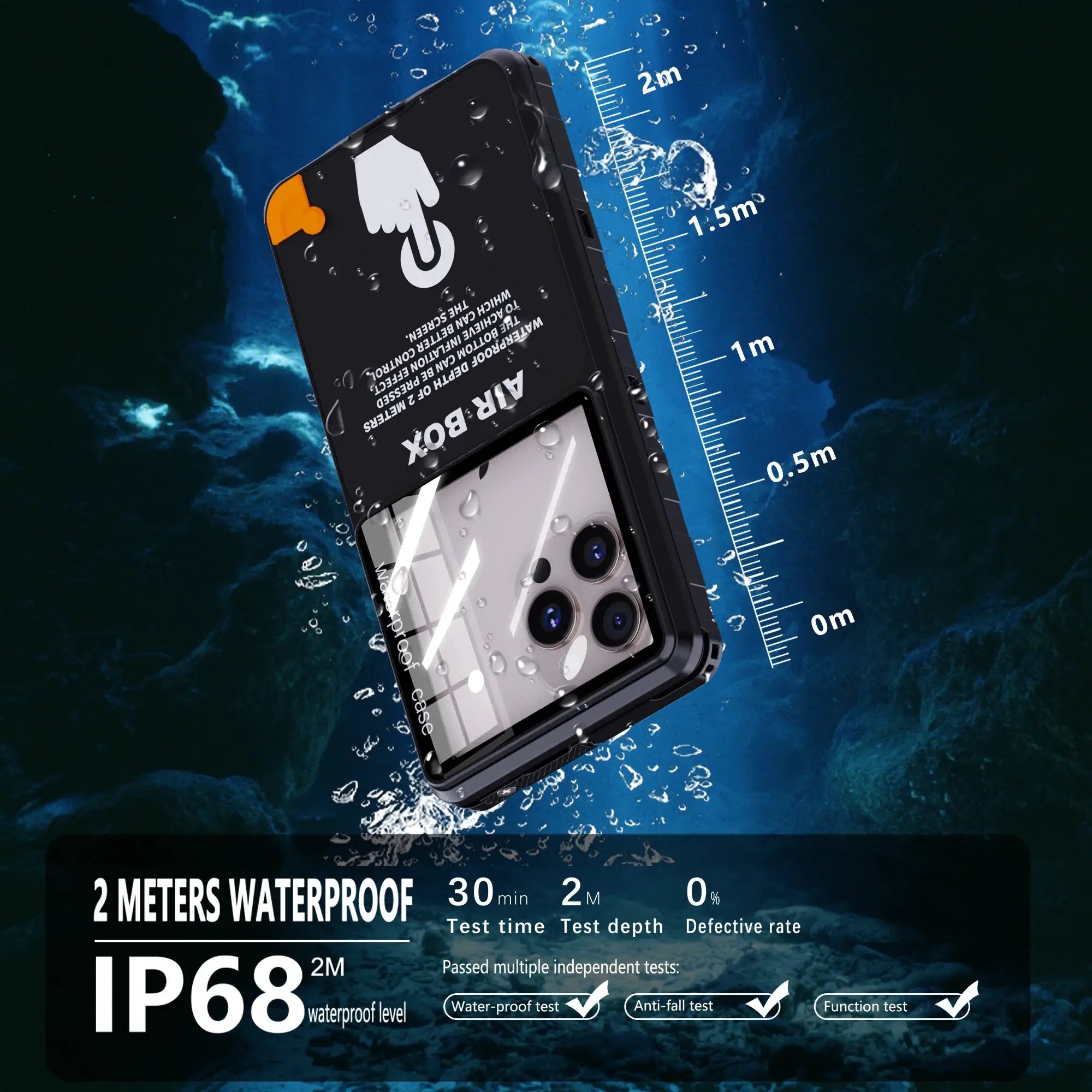 Shellbox Waterproof Phone Case 6.9 Inch Universal Touch Screen IP68 Underwater Dust And Drop Protection
