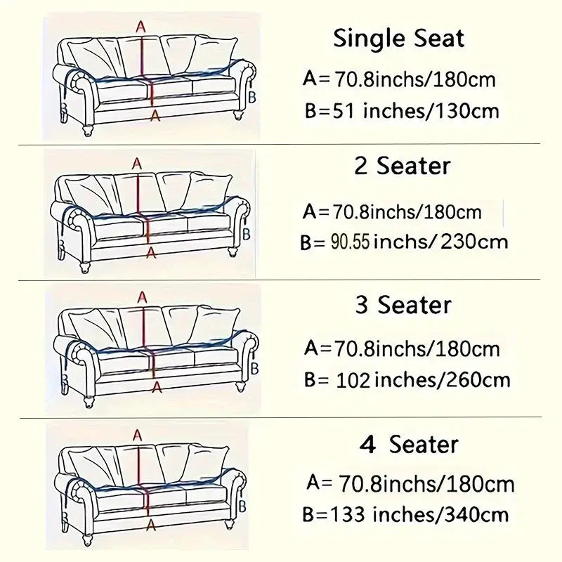 Ethnic sofa cover set; universal four-season, dustproof, pet-friendly; four sizes from single to four-seater
