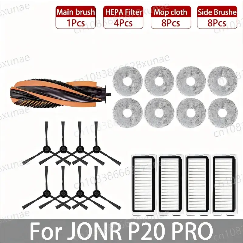 Replacement Main Side Brush HEPA Filter Mop Cloth Dust Bag For JONR P20 Pro And T5 Pro Robot Vacuum Cleaner Accessories