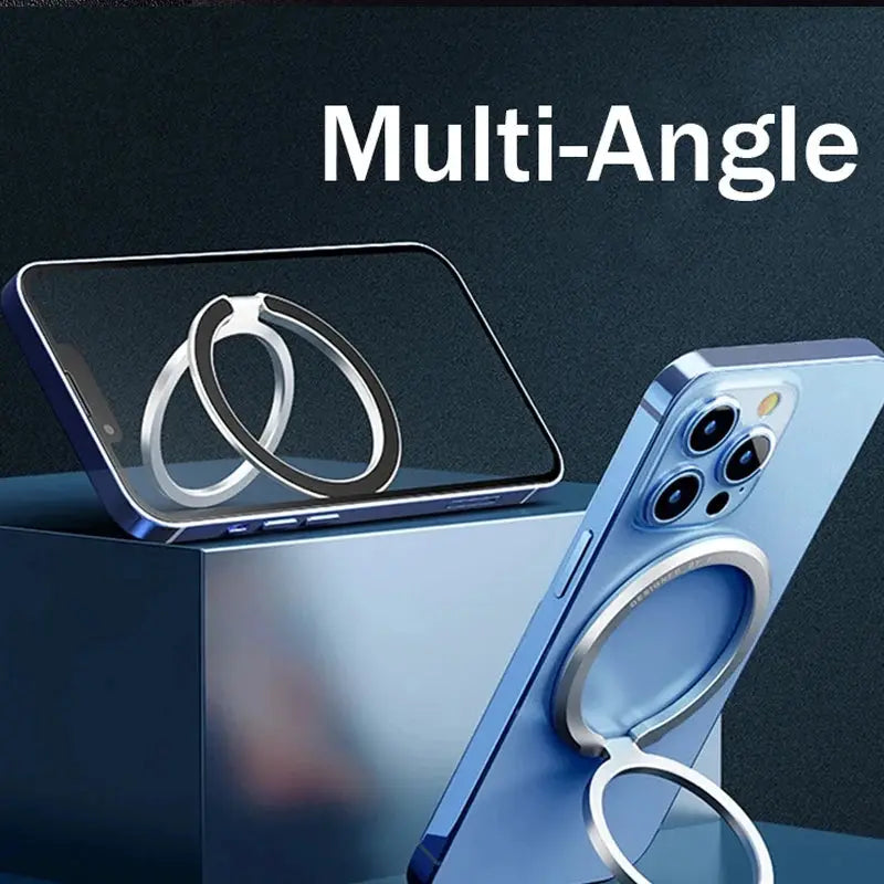 MagSafeGrip Magnetic Phone Ring Holder for iPhone Adjustable Aluminum Ring Bracket for MagSafe Accessories