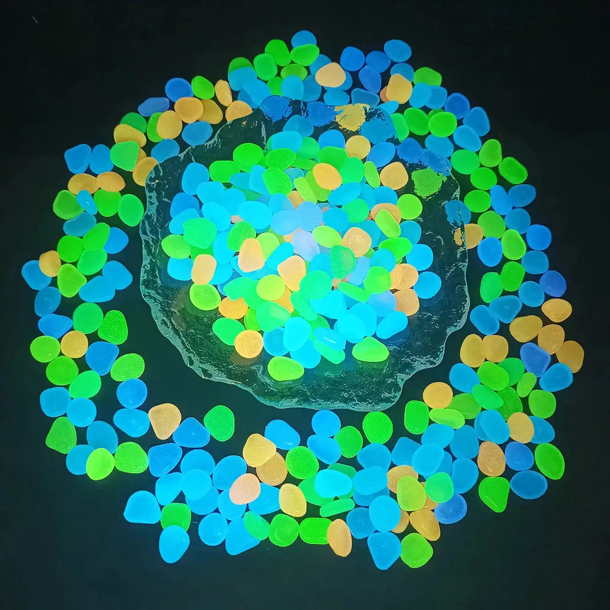 100 Pieces Luminous Stones For Garden And Fish Tank Landscape Glow In The Dark Goose Shaped Decorative Stones