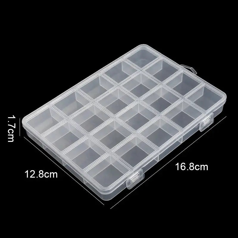 Transparent Storage Container Jewelry Box Clear Plastic Organizer For Beads And Earring Display Case