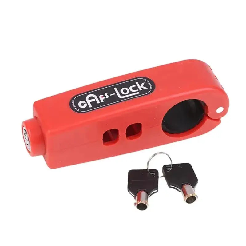 Motorcycle handlebar lock Airs-Lock red anti-theft lock with two keys