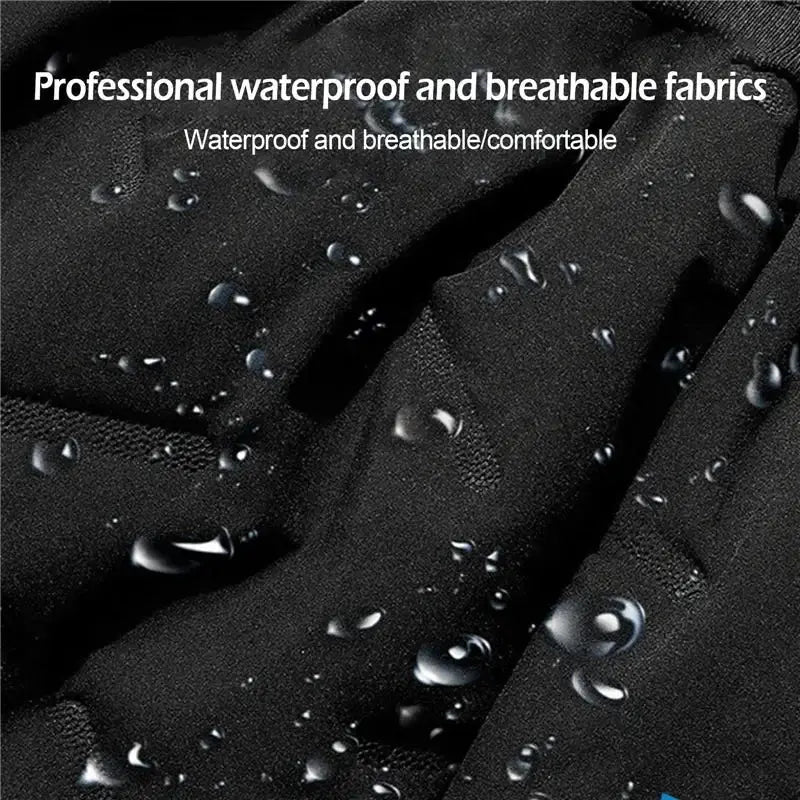 Mens Winter Sweatpants With Plush Thick Fleece Lining Lambswool Thermal Trousers Waterproof Windproof Warm Casual Pants