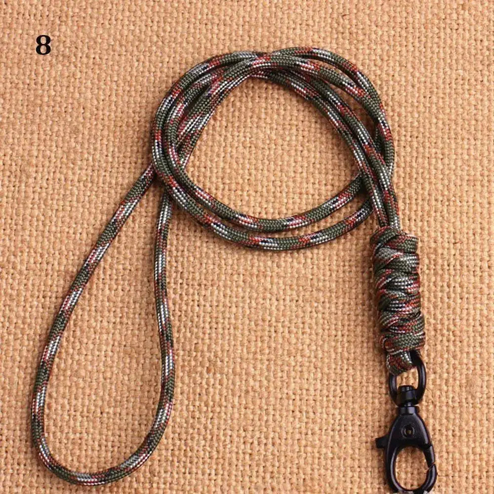 Paracord Keychain Lanyard With Rotatable Buckle High Strength Parachute Cord For Survival Backpack And Key Ring