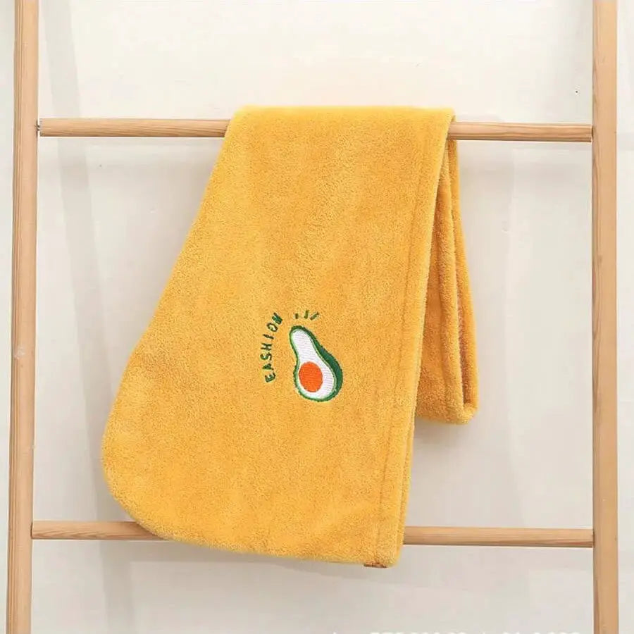 1Pc Embroidery Style Hair Drying Cap Coral Fleece Thickened Hair Towel For Bathroom Women Absorbent Quick Dry Shower Cap