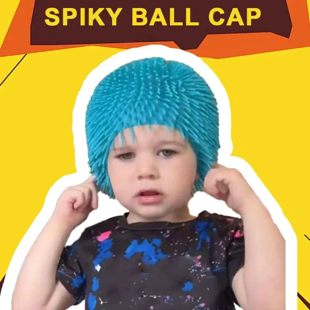 Spiky Ball Cap blue TPR wig headwear by Simples Market for kids and adults Halloween cosplay