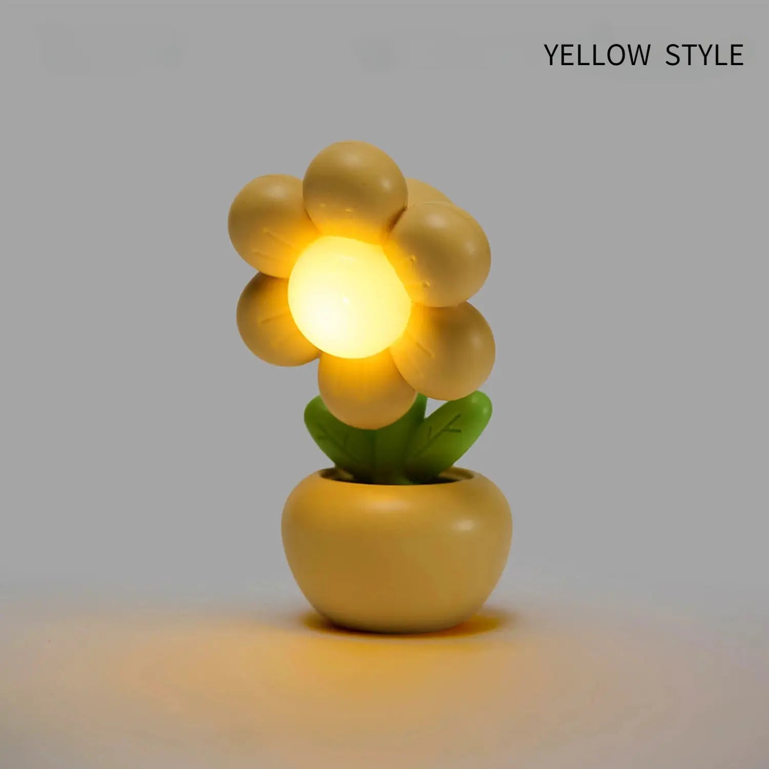 FloraGlow Mini LED Floral Potted Night Light Soft Glowing Flower For Cozy Bedroom And Desk Ambience