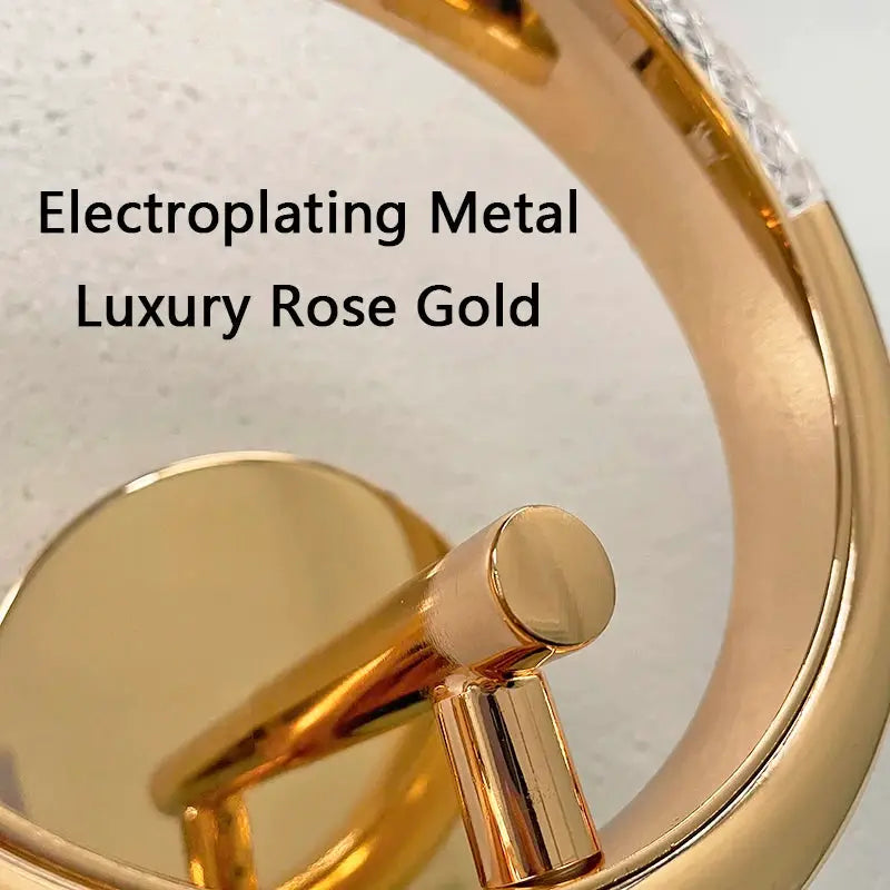 Wall lamp, Modern Nordic design in rose-gold electroplated metal with acrylic lampshade.
