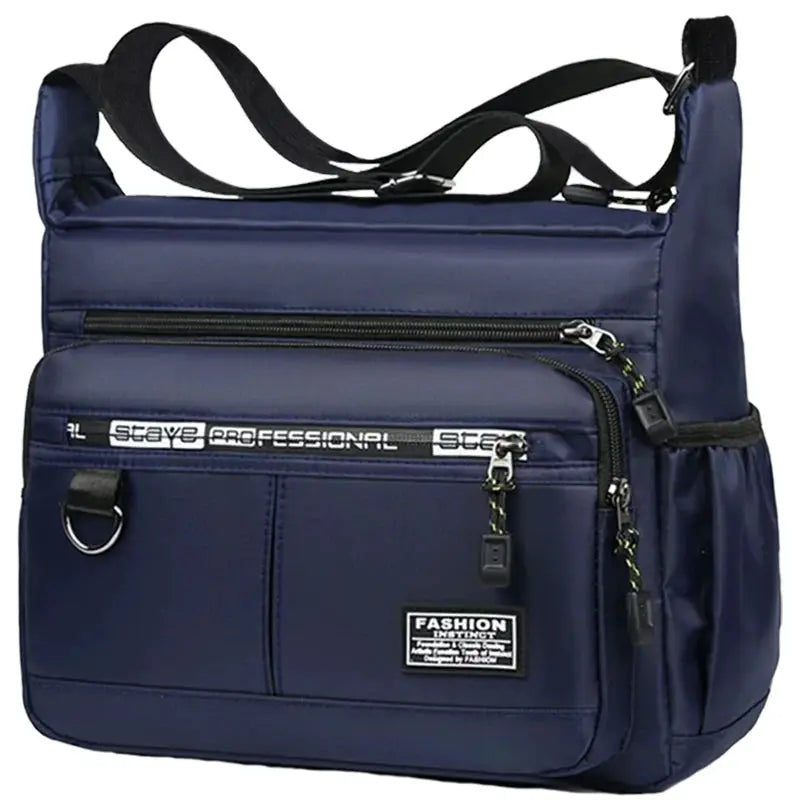 UrbanPulse Mens Crossbody Bag Ultra Lightweight Nylon With Multi Layered Pockets And Adjustable Strap
