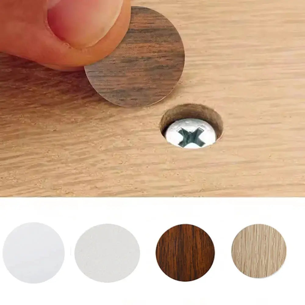 54 Piece Set Wooden Furniture Self Adhesive Screw Cap Stickers For Covering Screws And Holes On Desks Cabinets Drawers