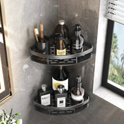 Simples Market bathroom corner shelf organizer, three-tier wall-mount shower rack with bottles and toiletries