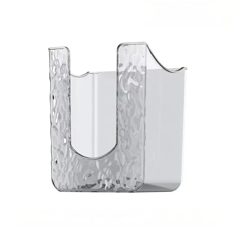 Simples Market tissue box holder, clear wall-mounted non-perforated wet tissue storage box with a large front opening