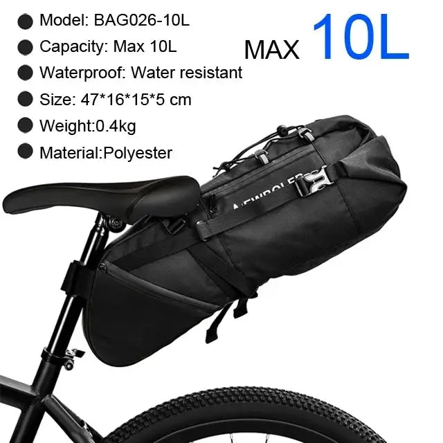 NEWBOLER 10L Waterproof Large Capacity Bike Saddle Bag - Simples Market
