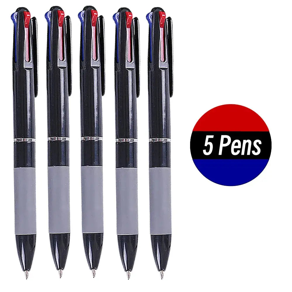 Simples Market five-pack ballpoint pens 0.7mm with red, blue and black ink