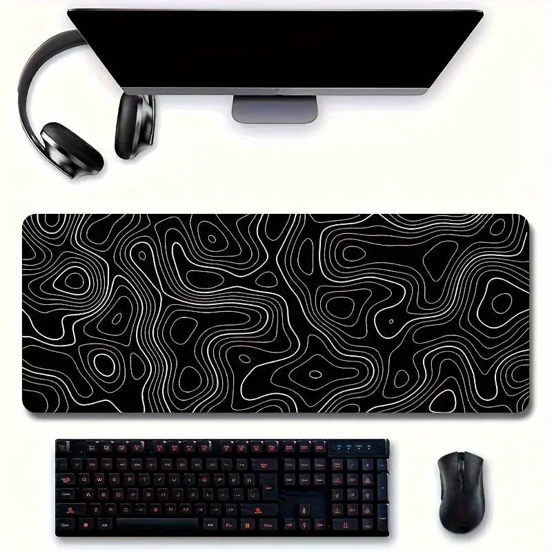 Large Extended Gaming Mouse Pad With Stitched Edges And Non Slip Rubber Base For Desk