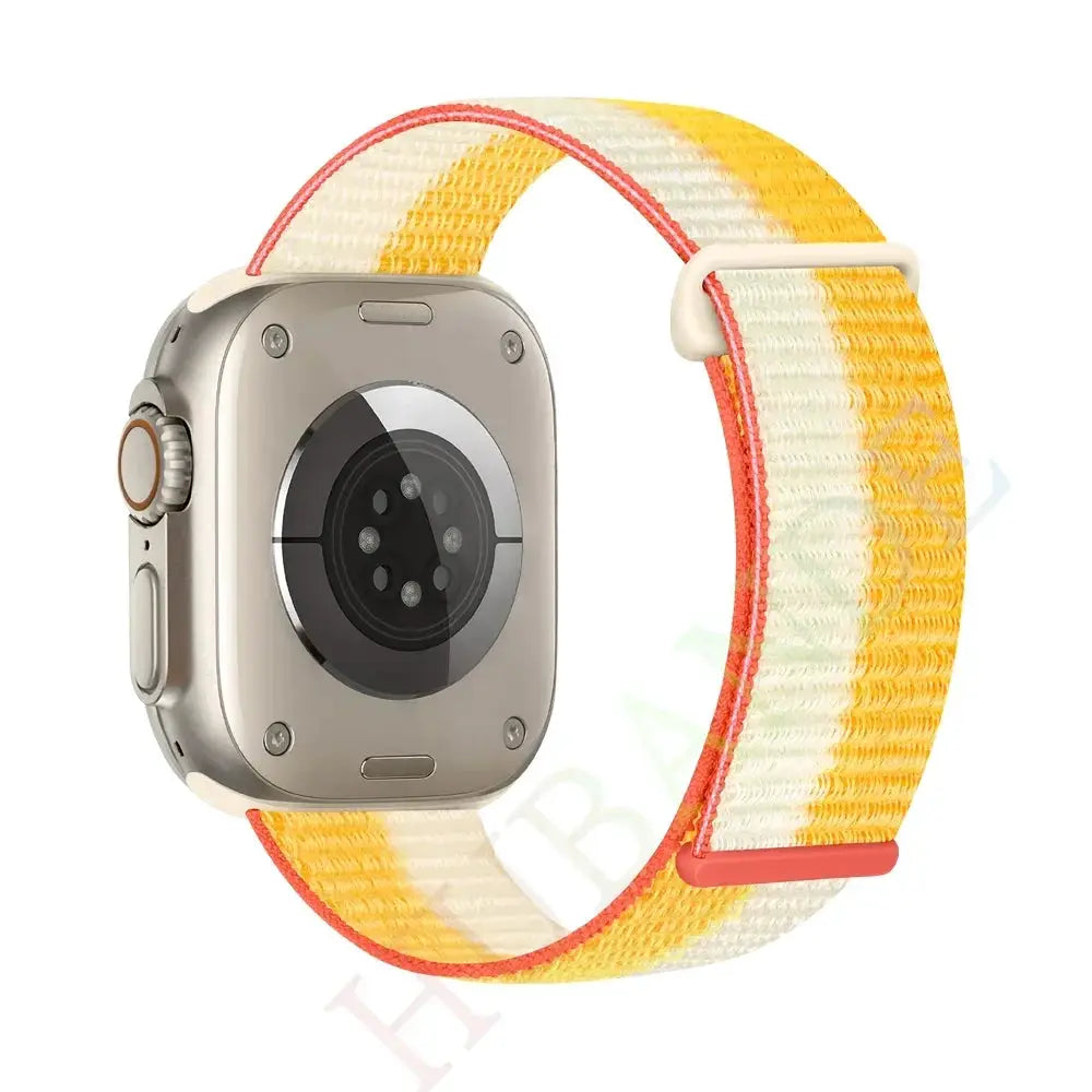 Nylon Strap for Apple Watch 10 42mm 46mm Ultra 2 49mm Breathable Replacement Wristband for IWatch 9 8 7 6 5 4 3SE 45mm 41mm 44mm