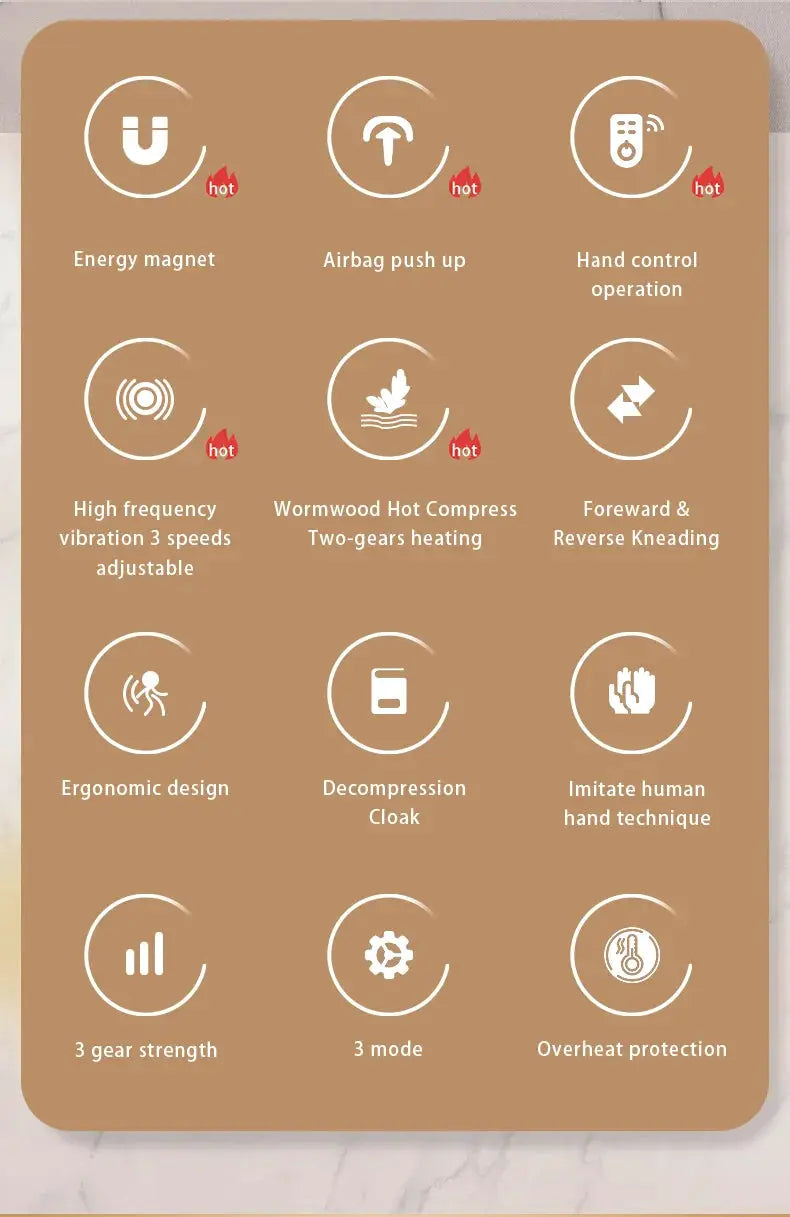 Simples Market Electric Cervical Neck Pillow Massager with heating and vibrating Shiatsu