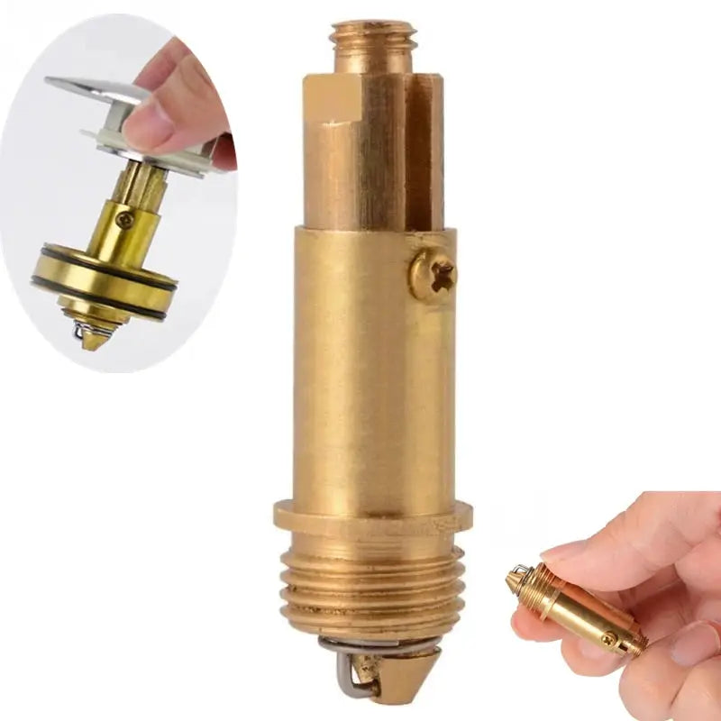 Brass basin sink pop-up waste valve, 2-piece set with spring mechanism