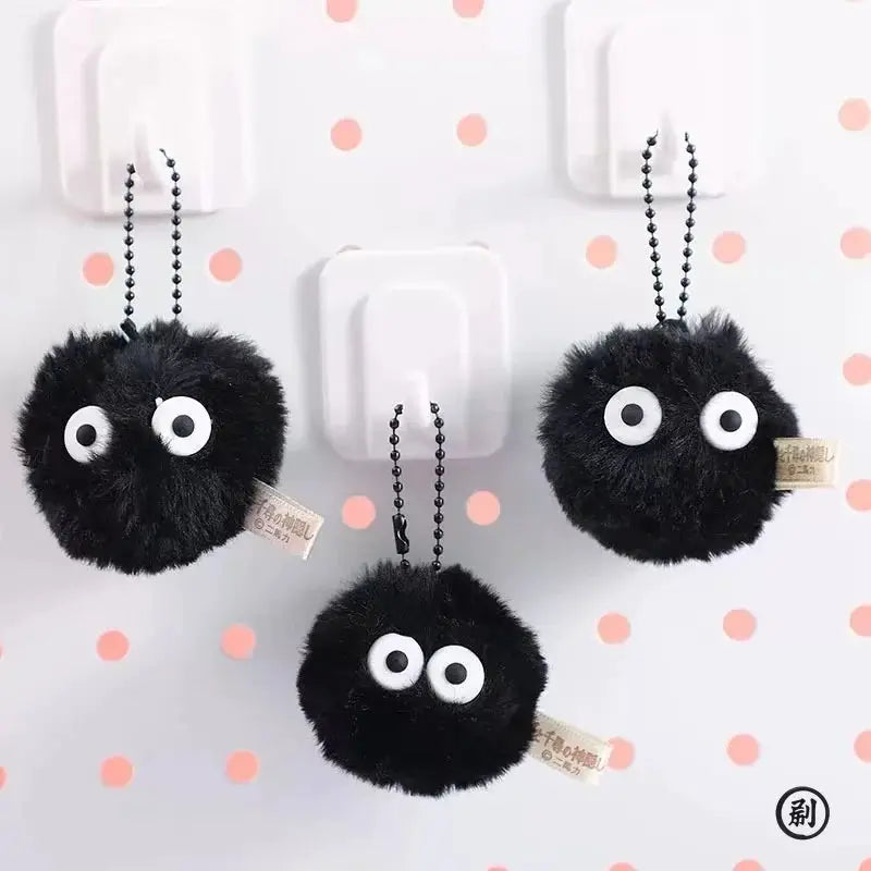 Plush Coal Ball Figurines Keychains Set Of 5 Or 10 Cute Cartoon Bag Pendants Ideal Gift For Pets And Collectors
