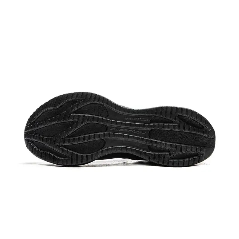 Li-Ning men's running shoe outsole in black rubber with rugged tread pattern