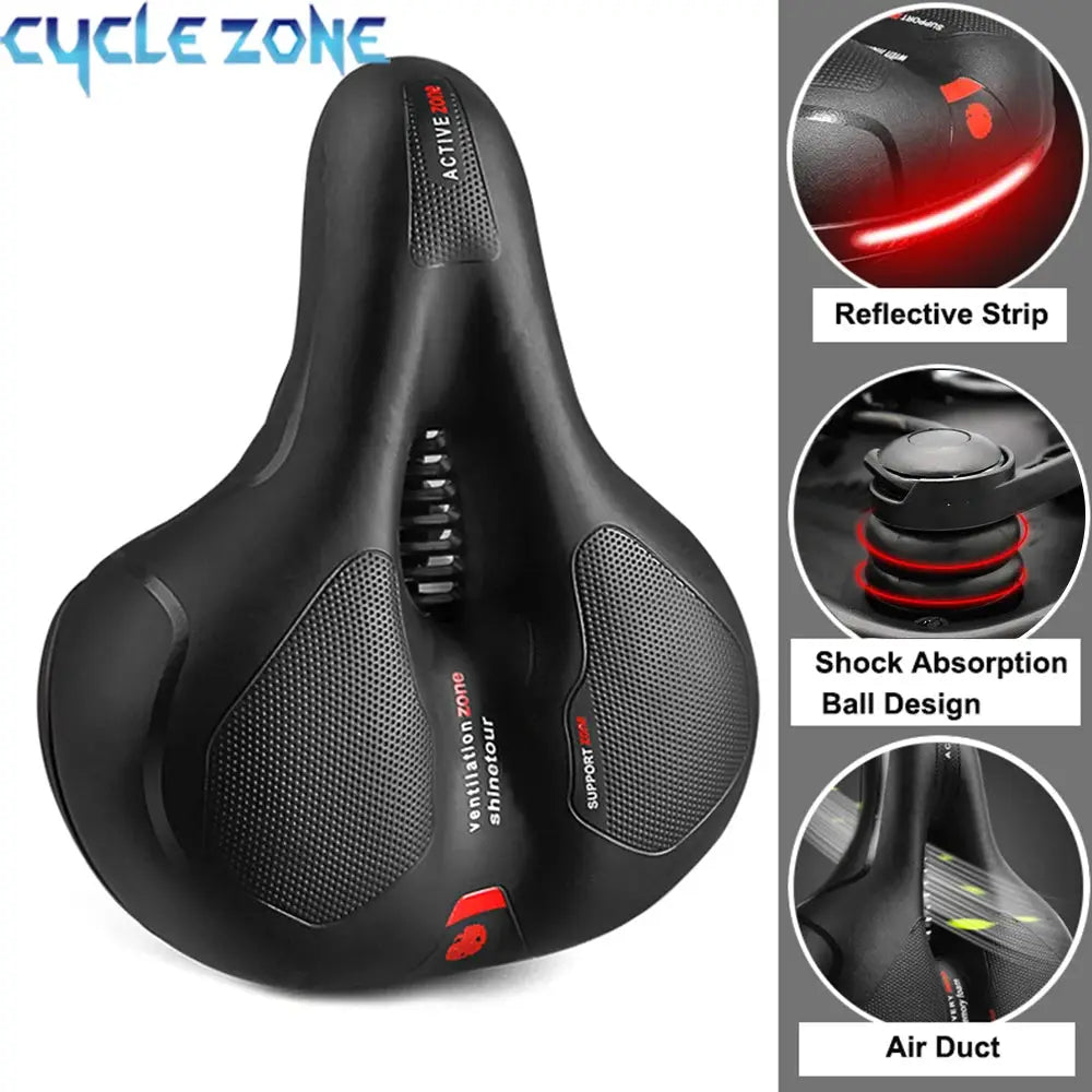Hollow Breathable Bicycle Saddle For Men And Women MTB Road Bike Seat Shock Absorbing Comfort For Big Butt