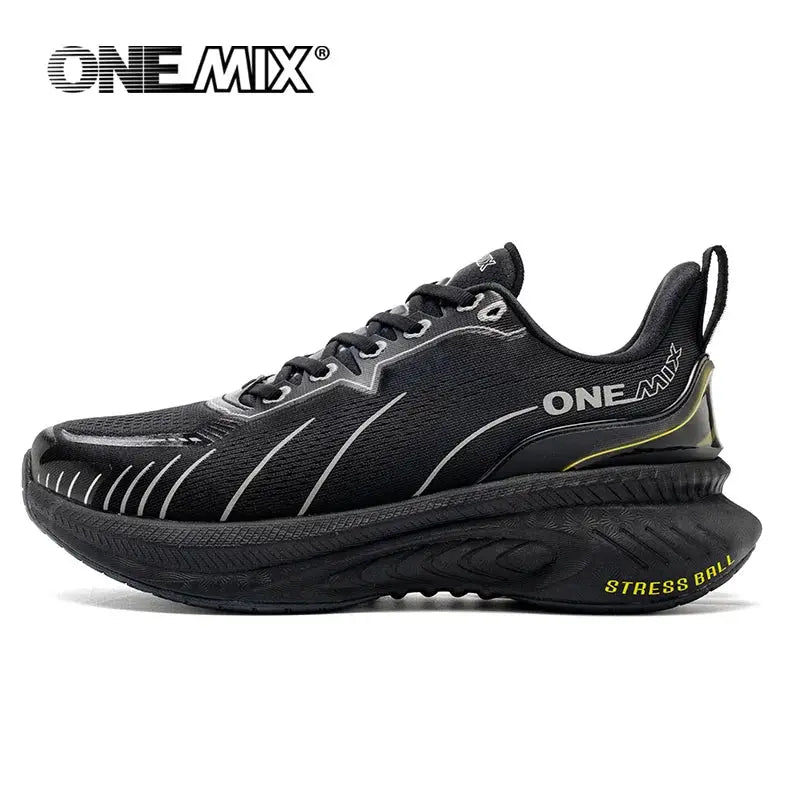 Onemix Cushioning Running Shoes For Men And Women Lightweight Non Slip Lace Up Athletic Sneakers For Heavy Runners
