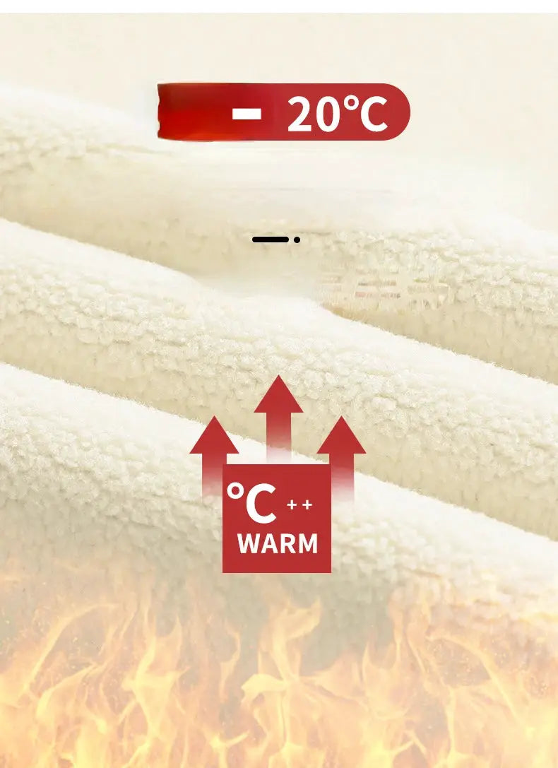 Simples Market winter cashmere leggings for women, white fleece-lined, high-waist and warm