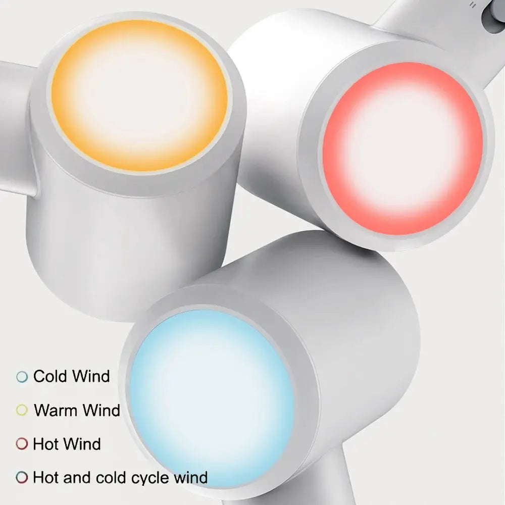 XIAOMI H501 SE high-speed hair dryer by Simples Market; CN 220V version with color-coded wind modes and ion technology