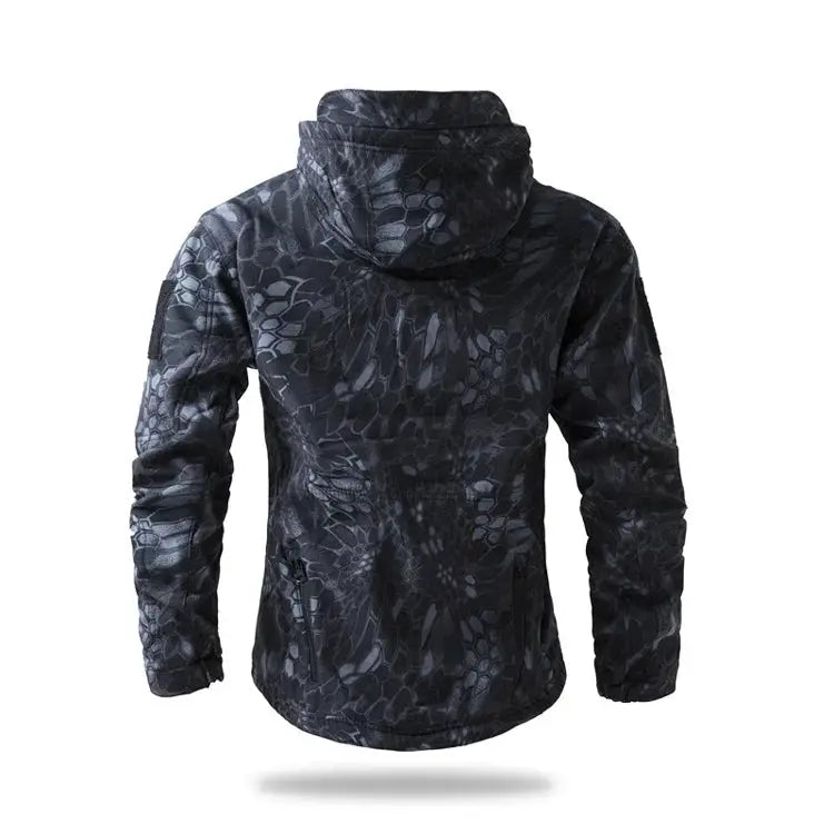 Lurker Shark Skin soft-shell tactical jacket for men, camouflage, waterproof hooded coat by Simples Market